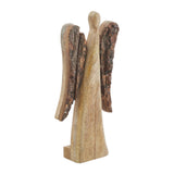 VHC Brands - Natural and Dark Wooden Angel Small 9.5x4x1.5