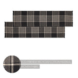 VHC Brands - Eston Black Tan Plaid Runner 12x48