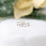 925 Sterling Silver Double Cross Ring