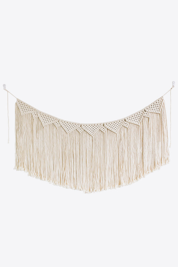 Macrame Fringe Wall Hanging Decor