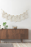 Bead Trim Macrame Fringe Wall Hanging