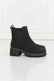 MMShoes Work For It Matte Lug Sole Chelsea Boots in Black