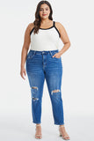 BAYEAS Full Size Distressed High Waist Mom Jeans