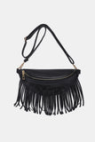 Fringed PU Leather Sling Bag