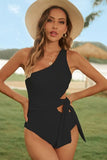 Cutout Tied One Shoulder Swimwear