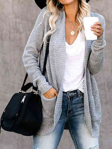 Open Front Long Sleeve Cardigan