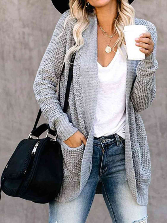 Open Front Long Sleeve Cardigan