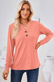 Notched Long Sleeve T-Shirt