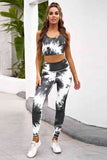 Tie-dye Crop Top and Leggings Set