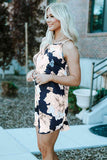 Peony Print Sleeveless Dress