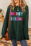 MERRY AND BRIGHT Round Neck Sweatshirt