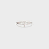 Cross Inlaid Zircon 925 Sterling Silver Ring