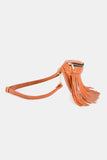 Fringed PU Leather Sling Bag